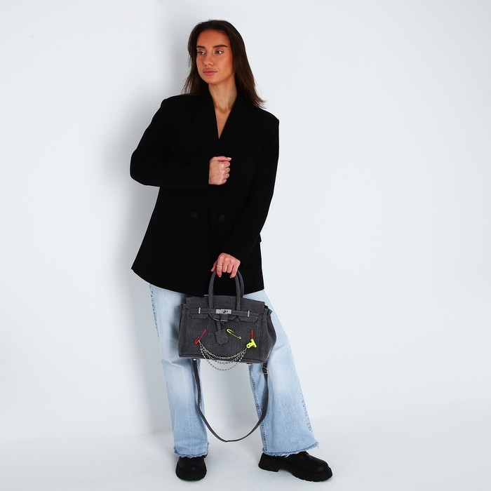 Сумка женская из текстиля, 30х21х15 см