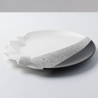 Тарелка керамическая &laquo;Снежные горы&raquo;, 27 см, цвет чёрно-белый