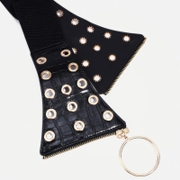 Ремень женский, ширина 12 см, на молнии, цвет чёрный Ремень женский, ширина 12 см, на молнии, цвет чёрный