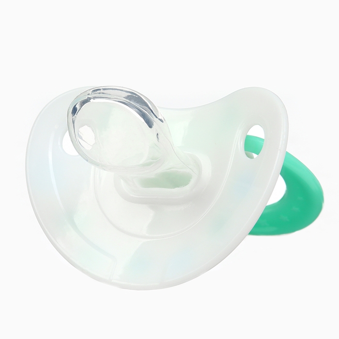 Набор: Соска - пустышка с держателем &laquo;Птички&raquo;, ортодонтическая, +6 мес, цвет зеленый