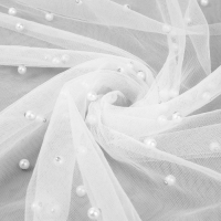 Сетка с бусинами, 150 см, 1 &plusmn; 0,2 м, цвет белый