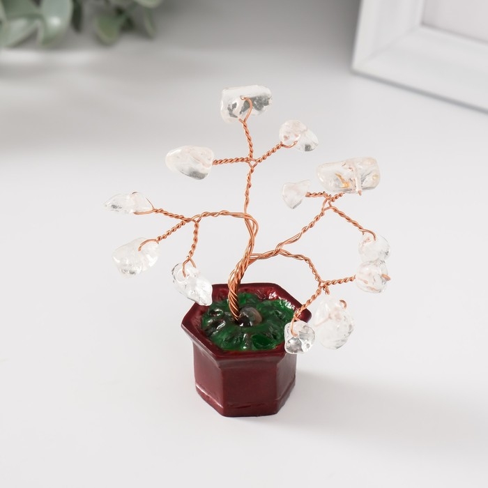 Сувенир бонсай Сувенир бонсай "Денежное дерево с горным хрусталём" 12 шт 8х3х3,2 см