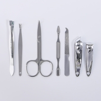 Набор маникюрный &laquo;Ой, всё&raquo;, 7 предметов, в чехле, цвет коричневый