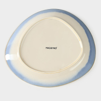 Блюдо фарфоровое для подачи Magistro «Пэвэти», d=20,5 см, цвет голубой Блюдо фарфоровое для подачи Magistro «Пэвэти», d=20,5 см, цвет голубой