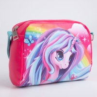 Сумка детская для девочки &laquo;Волшебный единорог&raquo; из эко-кожи, на ремешке, 15х12х3 см