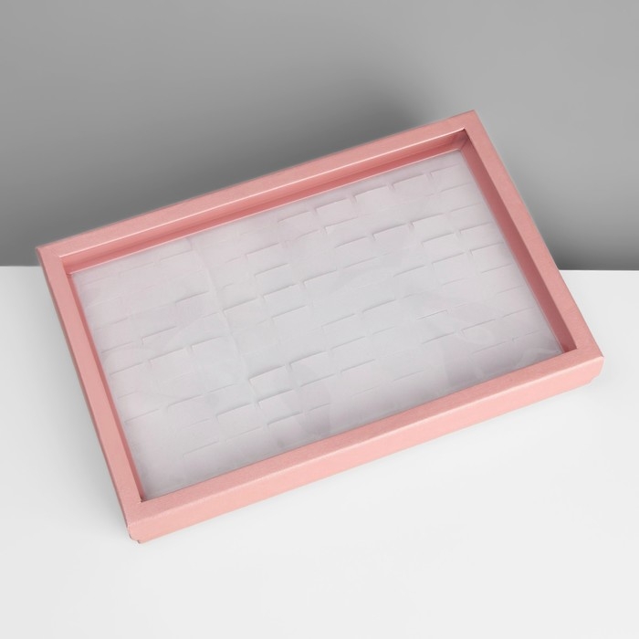 Подставка для украшений &laquo;Шкатулка&raquo; 100 мест, 29&times;19&times;4 см, цвет розовый