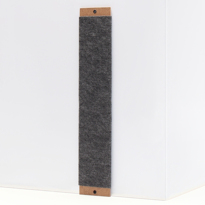 Когтеточка "Пижон", ДВП, ковролин, 50 х 10 см, серая