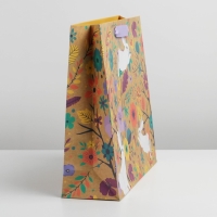 Пакет подарочный крафтовый горизонтальный, упаковка, «Present», 30 х 26 х 9 см Пакет подарочный крафтовый горизонтальный, упаковка, «Present», 30 х 26 х 9 см