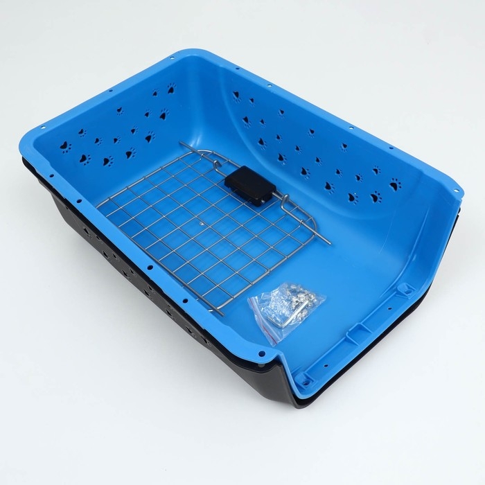 Переноска для животных пластиковая с металлической дверью 47 х 30 х 35 см, вес до 12 кг, голубая 9 Переноска для животных пластиковая с металлической дверью 47 х 30 х 35 см, вес до 12 кг, голубая 9