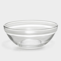 Набор стеклянных салатников с крышками Доляна &laquo;Классика&raquo;, 5 предметов: 100 мл, 200 мл, 300 мл, 400 мл, 850 мл, цвет фиолетовый