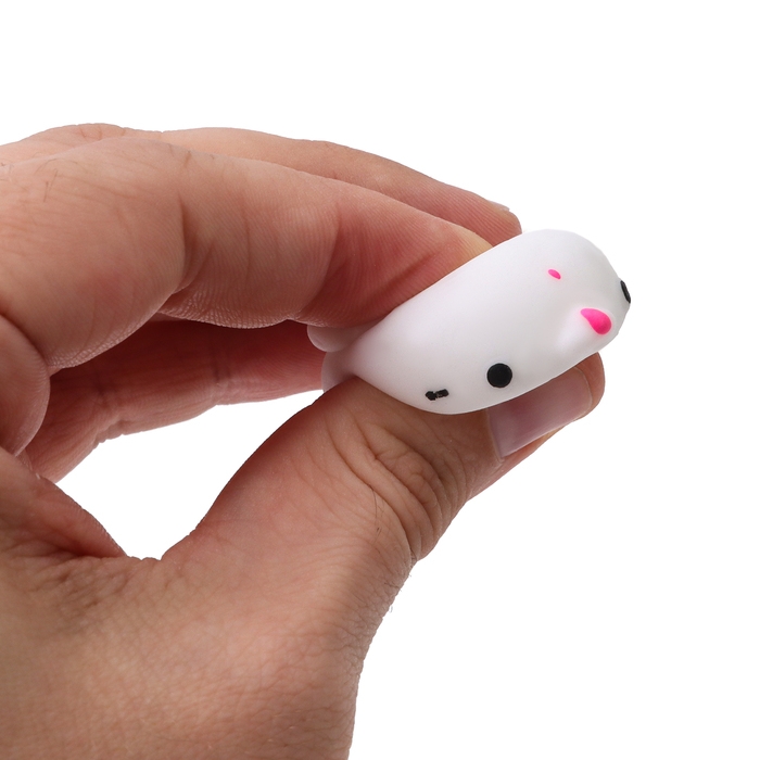 Антистресс сквиш мялка &laquo;Зайка&raquo;, с наклейки, в пакете