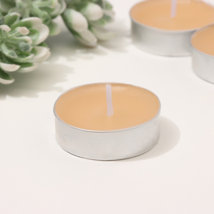 Набор чайных свечей ароматизированных Набор чайных свечей ароматизированных "Французская ваниль" в подарочной коробке, 6 шт