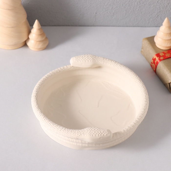 Предмет интерьера Предмет интерьера "Змея" чаша 4*15*13 см белый