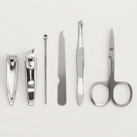 Набор маникюрный, 6 предметов, в футляре, синий Набор маникюрный, 6 предметов, в футляре, синий