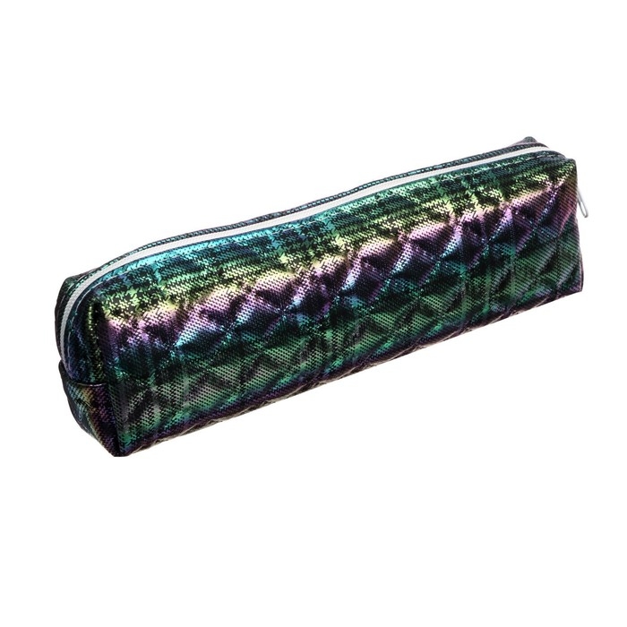 Пенал школьный на молнии Пенал школьный на молнии "Перламутр", стеганый, МИКС