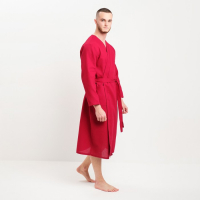 Халат мужской вафельный запашной, цвет вишня, размер 54, 160гр/м Халат мужской вафельный запашной, цвет вишня, размер 54, 160гр/м