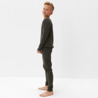 Термобелье для мальчика (лонгслив, легинсы) цвет хаки, рост 128
