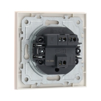 Выключатель проходной TOT Matte Glass, 10 А, 1 кл., скрытый, стекло, бежевый