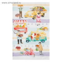 Полотенце "Этель"  Food market  40х73 см, 100% хлопок, саржа 190 г/м2