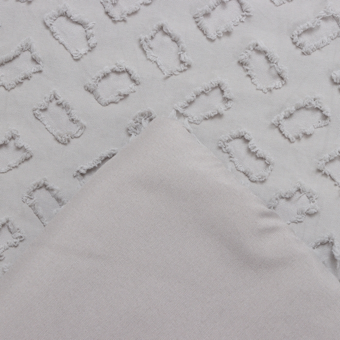 Покрывало LoveLife Tufting: Квадрат цв.серый,  200*230&plusmn;5см, микрофайбер, 100% п/э