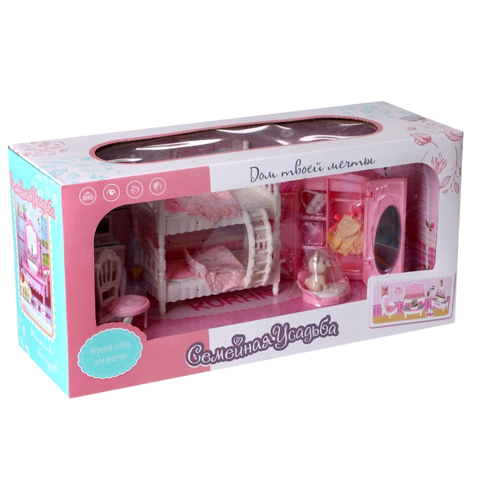 Игровой набор мебели для кукол &laquo;Семейная усадьба: спальная комната&raquo;