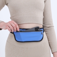 Сумка поясная на молнии, светоотражающие элементы, цвет синий Сумка поясная на молнии, светоотражающие элементы, цвет синий