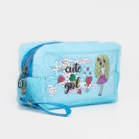 Косметичка на молнии, цвет голубой Косметичка на молнии, цвет голубой