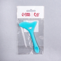 Трафарет для макияжа, силиконовый, 11,7 × 6 × 0,7 см, цвет голубой Трафарет для макияжа, силиконовый, 11,7 × 6 × 0,7 см, цвет голубой