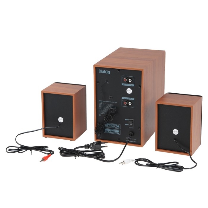 Компьютерные колонки 2.1 Dialog AP-150, 2 х 5Вт + 10Вт, MP3, пульт ДУ, 220В, коричневые Компьютерные колонки 2.1 Dialog AP-150, 2 х 5Вт + 10Вт, MP3, пульт ДУ, 220В, коричневые