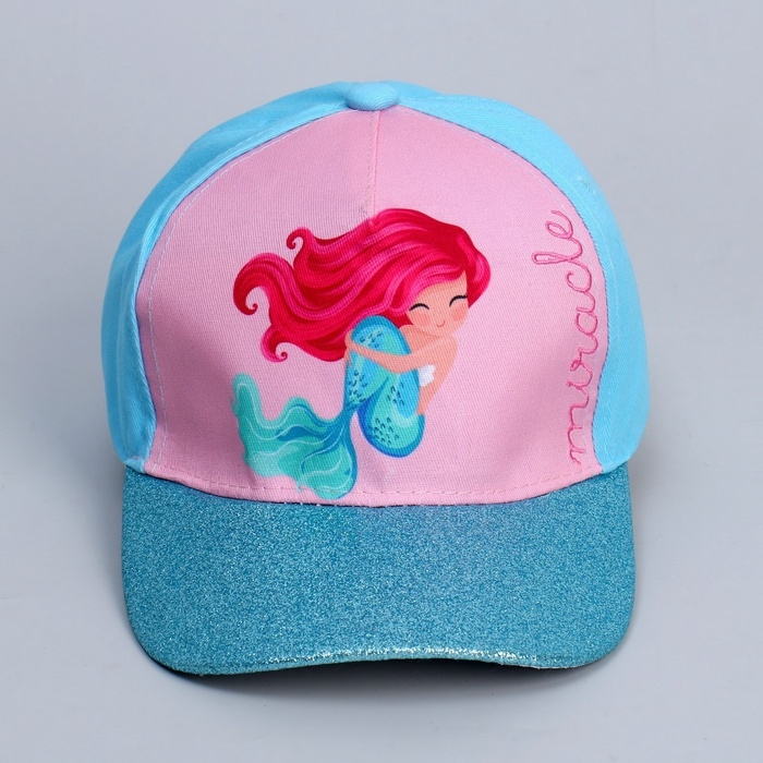 Кепка детская для девочки Miracle, цвет голубой, р-р. 52-54