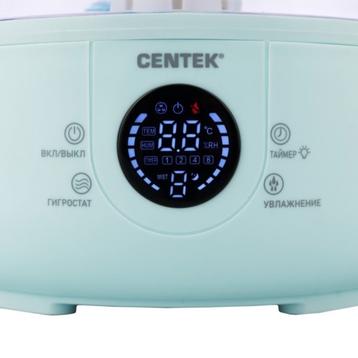 Увлажнитель воздуха Centek СТ-5110, ультразвуковой, 30 Вт, 3.8 л, до 30 м2, зелёный