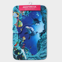 Коврики для ванны и туалета Доляна «Морской мир», 2 шт: 40×50, 50×80 см Коврики для ванны и туалета Доляна «Морской мир», 2 шт: 40×50, 50×80 см