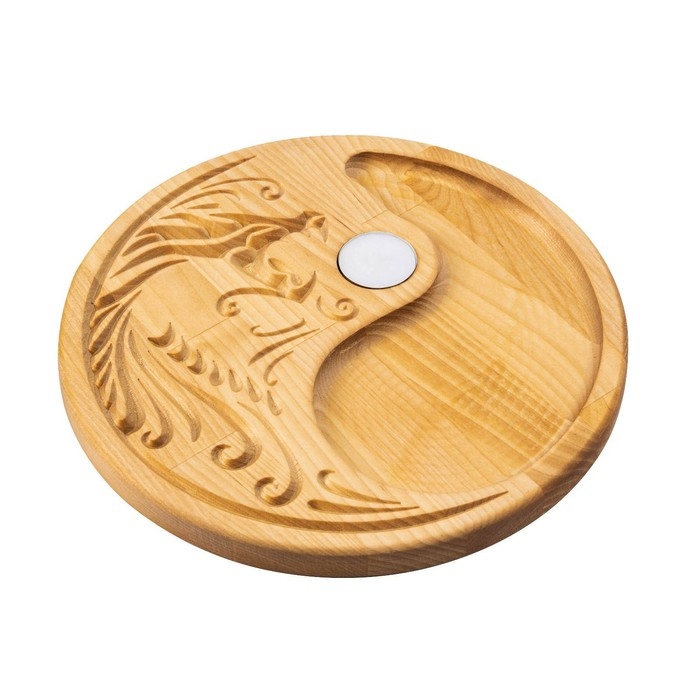 Менажница Adelica «Дракон», 1 секция, со свечей, 27×2 см, в подарочной коробке Менажница Adelica «Дракон», 1 секция, со свечей, 27×2 см, в подарочной коробке