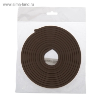 Уплотнитель резиновый ТУНДРА, профиль Е, размер 4х9 мм, коричневый, в упаковке 6 м Уплотнитель резиновый ТУНДРА, профиль Е, размер 4х9 мм, коричневый, в упаковке 6 м
