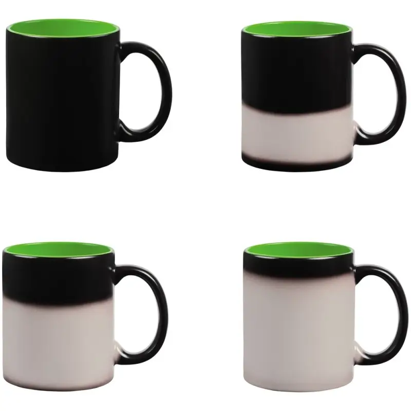 Кружка-хамелеон On Display, матовая, черная с зеленым Кружка-хамелеон On Display, матовая, черная с зеленым