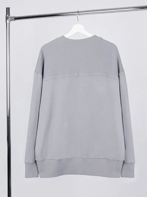 Свитшот оверсайз унисекс Vozduh, светло-серый, размер XS/S