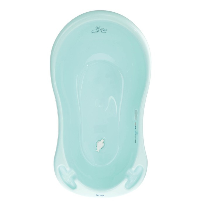 Ванна детская &laquo;Кролики&raquo; со сливом, 86 см, цвет бирюзовый