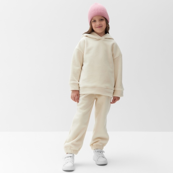 Костюм (худи и брюки) детский MINAKU: Fleece Soft, цвет бежевый, рост 98 см Костюм (худи и брюки) детский MINAKU: Fleece Soft, цвет бежевый, рост 98 см