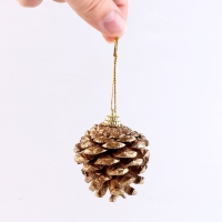 Новый год! Набор декоративных шишек, 6 шт., в золотом цвете, 17,5 &times; 11,5 &times; 6 см