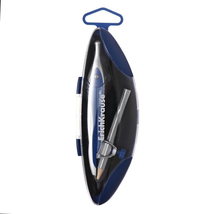 Циркуль металлический ErichKrause Циркуль металлический ErichKrause "Classic", 125мм, с карандашом, пенал, синий