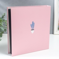 Фотоальбом на кольцах 30 листов "Кактусы на розовом" 27,5х25,5х4,5 см