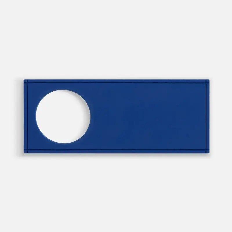 Лейбл из ПВХ с вырубкой &laquo;Круг&raquo;, синий