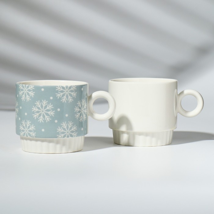 Новый год.  Набор кружек из керамики &laquo;Время чудес!&raquo;, 250 мл, 2 шт