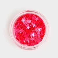 Глиттер пищевой фигурный звёзды розовые