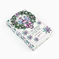 Коробка новогодняя складная &laquo;Новогодний венок&raquo; 18.4 х 30.4 х 7.3 см, Новый год