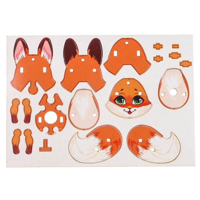 Ёлочная игрушка - подвеска деревянная сборная «Новый год! Лиса» Ёлочная игрушка - подвеска деревянная сборная «Новый год! Лиса»