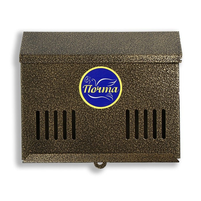 Ящик почтовый без замка (с петлёй), горизонтальный «Мини», бронзовый Ящик почтовый без замка (с петлёй), горизонтальный «Мини», бронзовый