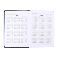 Ежедневник датированный 2025 года, ESCALADA, A5 176 листов, твердая обложка кожзам с поролоном, блинтовое тиснение, перфорация на обложке, блок 70 г/м2, синий