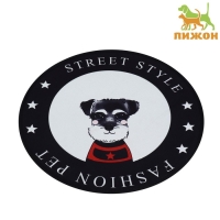 Коврик для животных, EVA+полиэстер, d=60 см. чёрный Коврик для животных, EVA+полиэстер, d=60 см. чёрный