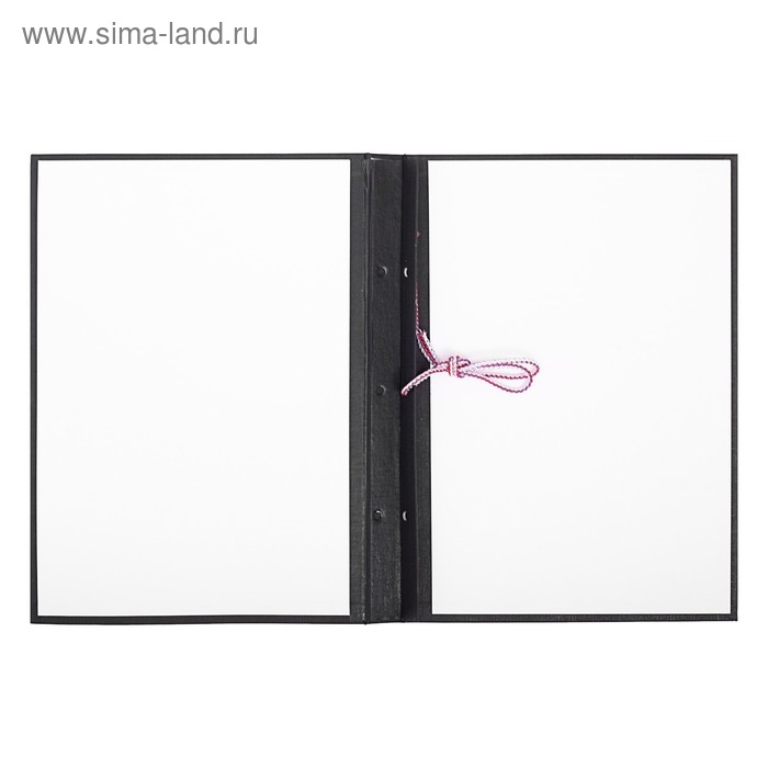 Папка Папка "Курсовая работа" А4, бумвинил, гребешки/сутаж, без бумаги, цвет чёрный (вместимость до 300 листов)